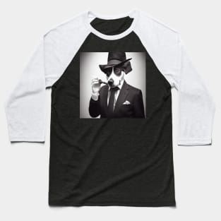 Dog in a suit - zanettaaranaart Funny Baseball T-Shirt